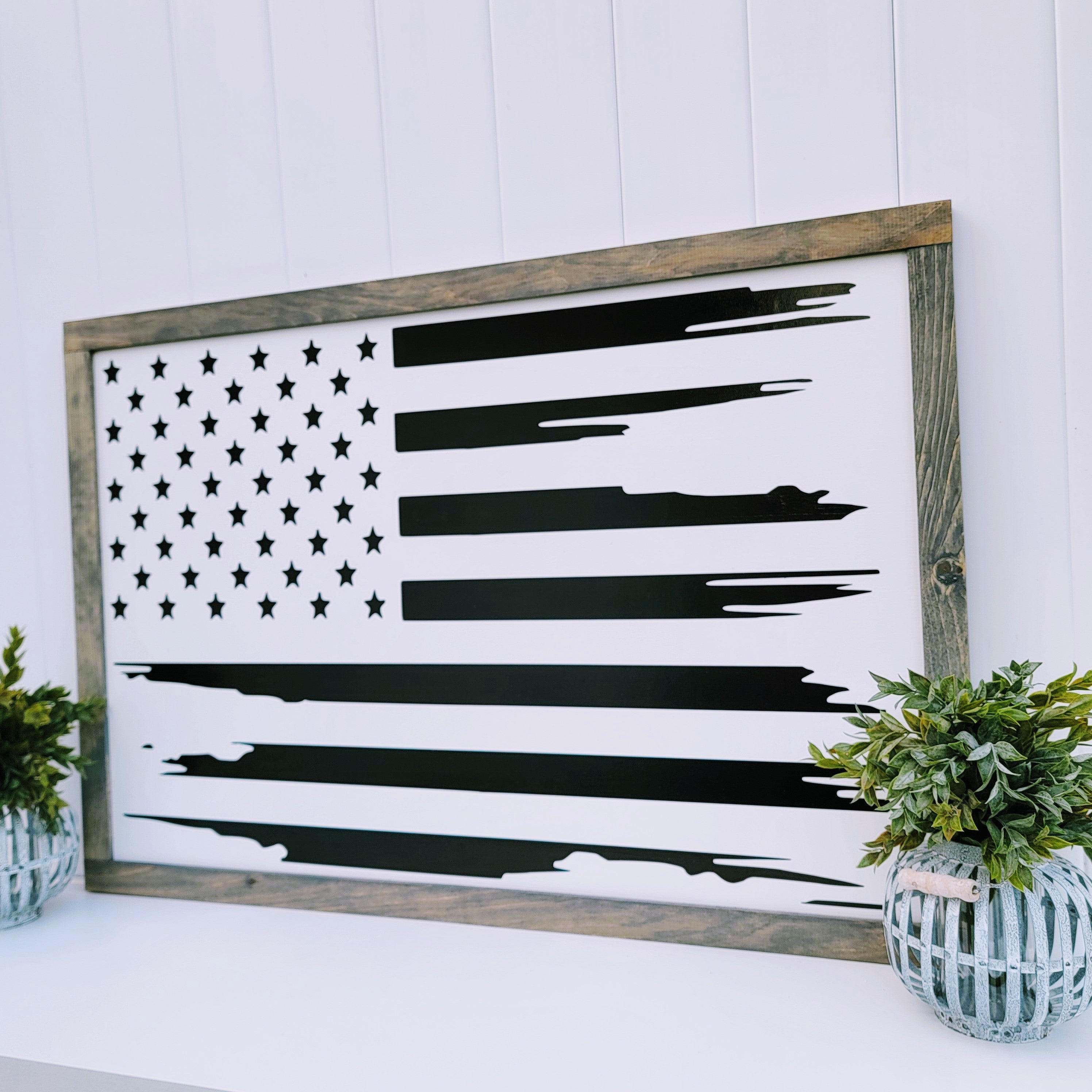 Ready to ship - American Flag Wood Sign