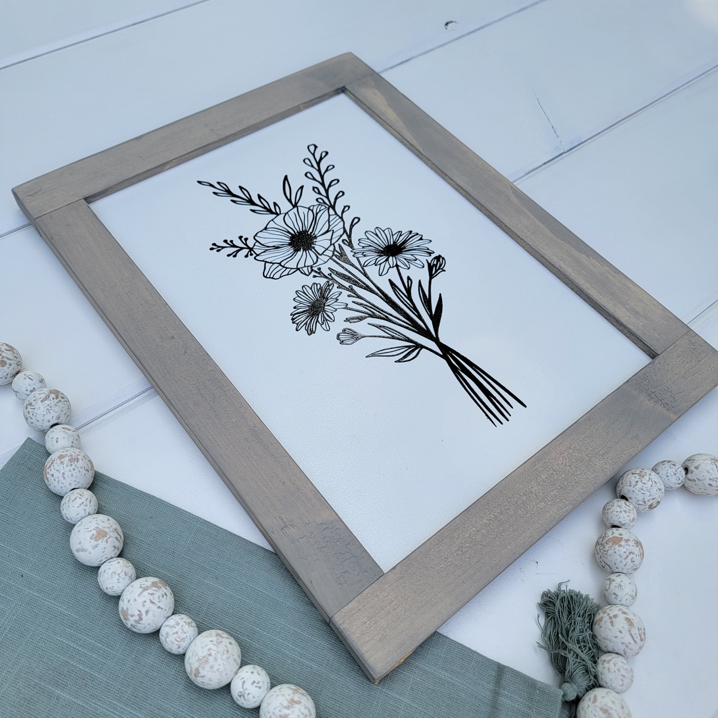 Wildflower Wood Sign