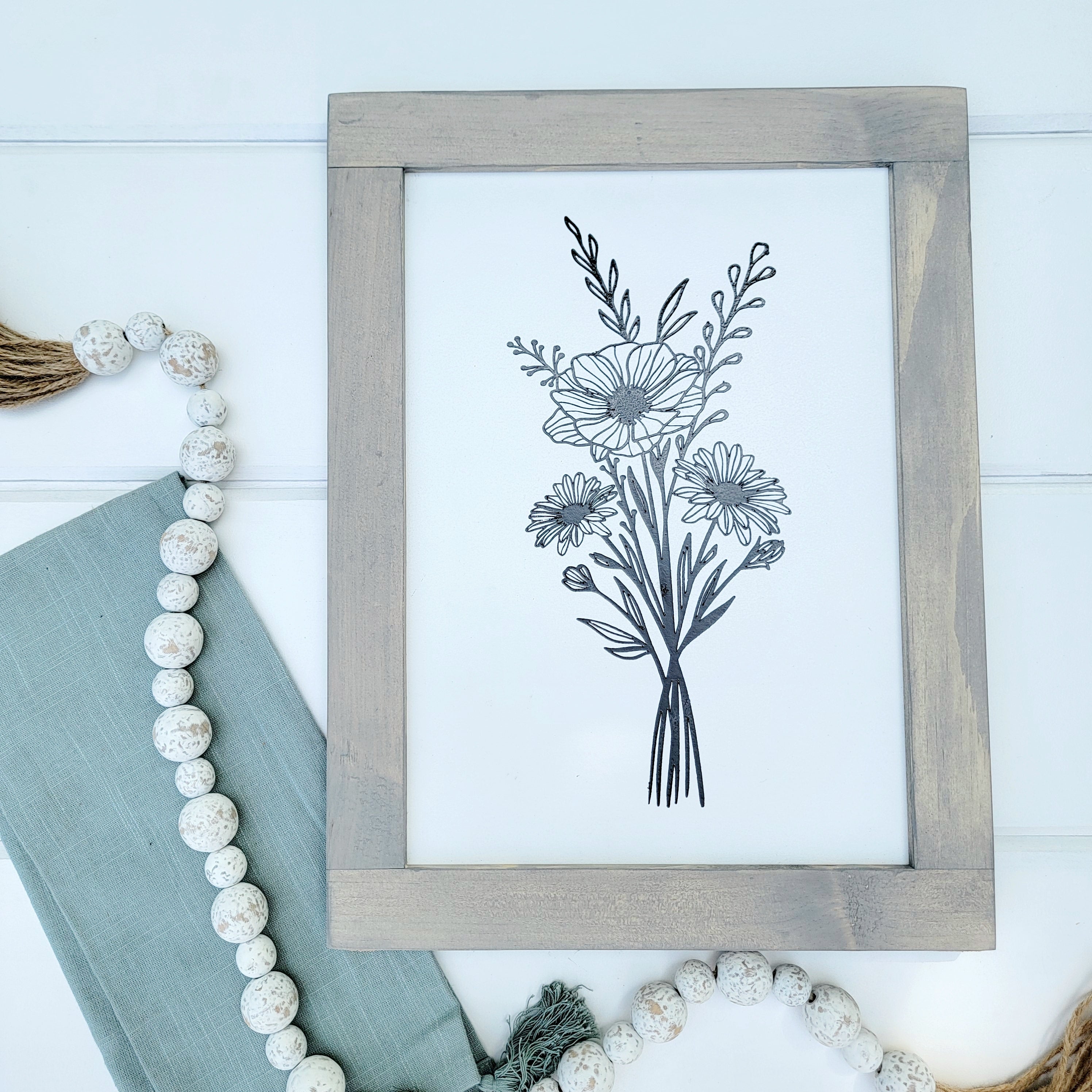 Wildflower Wood Sign