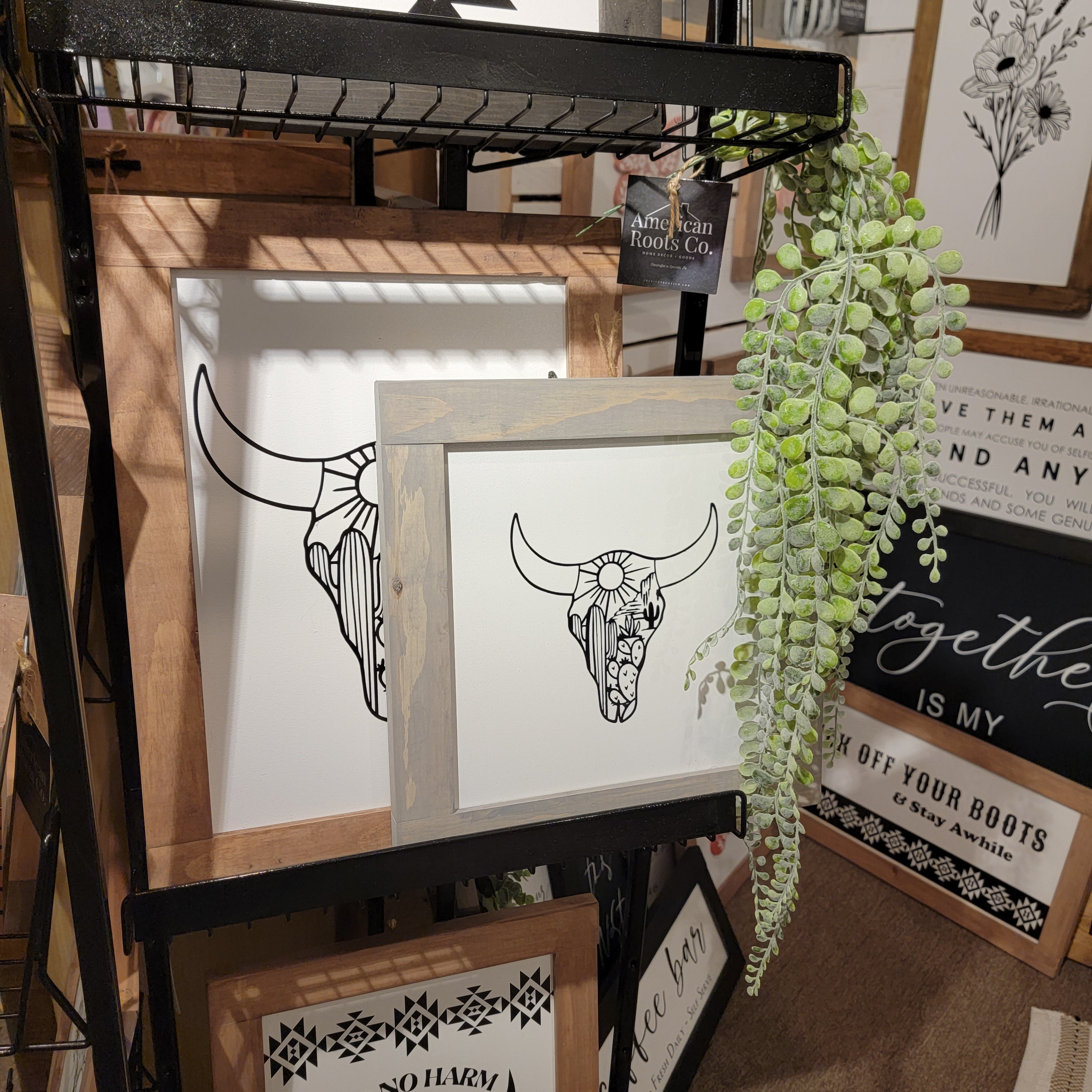 LongHorn Scene Wood Sign