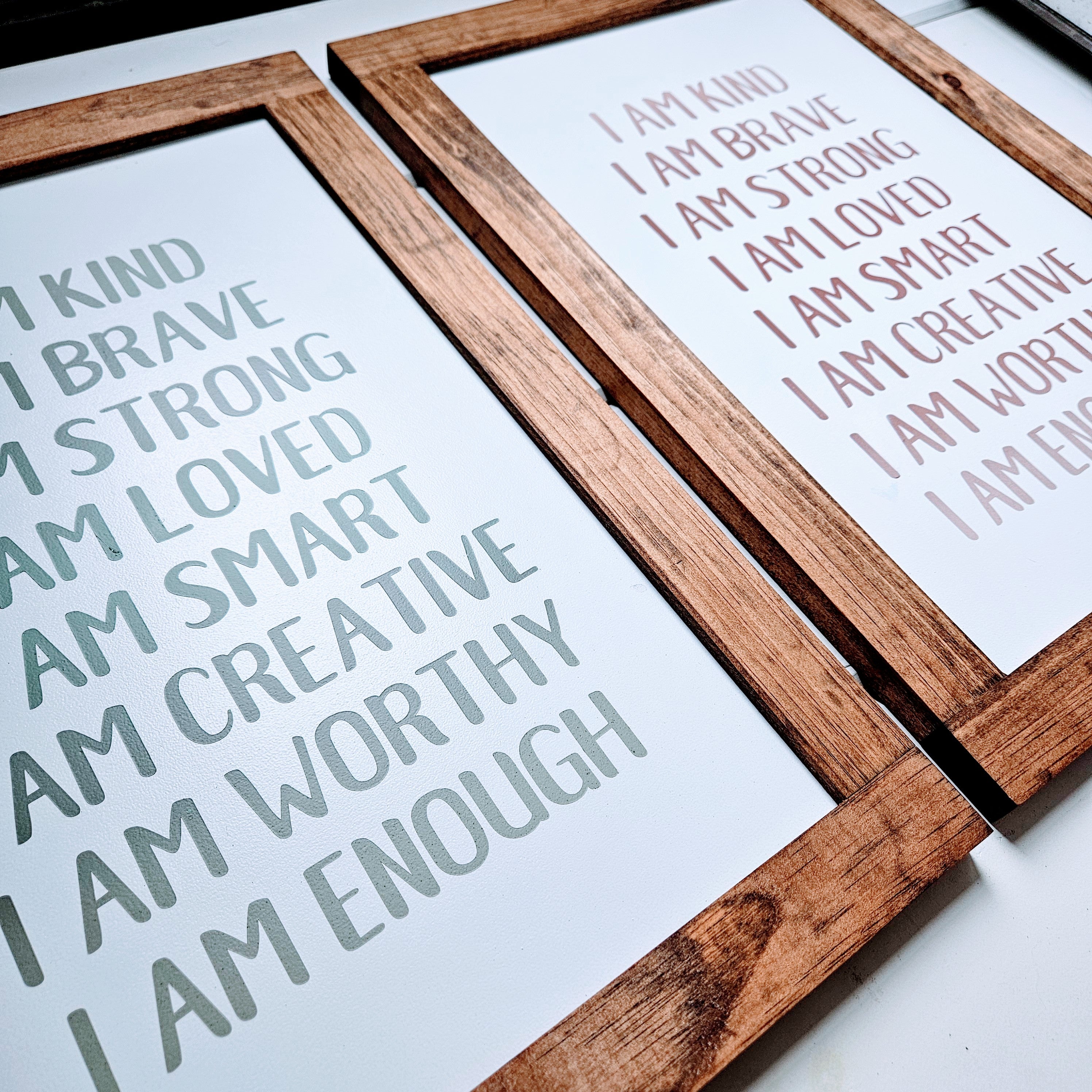 Affirmations wood sign