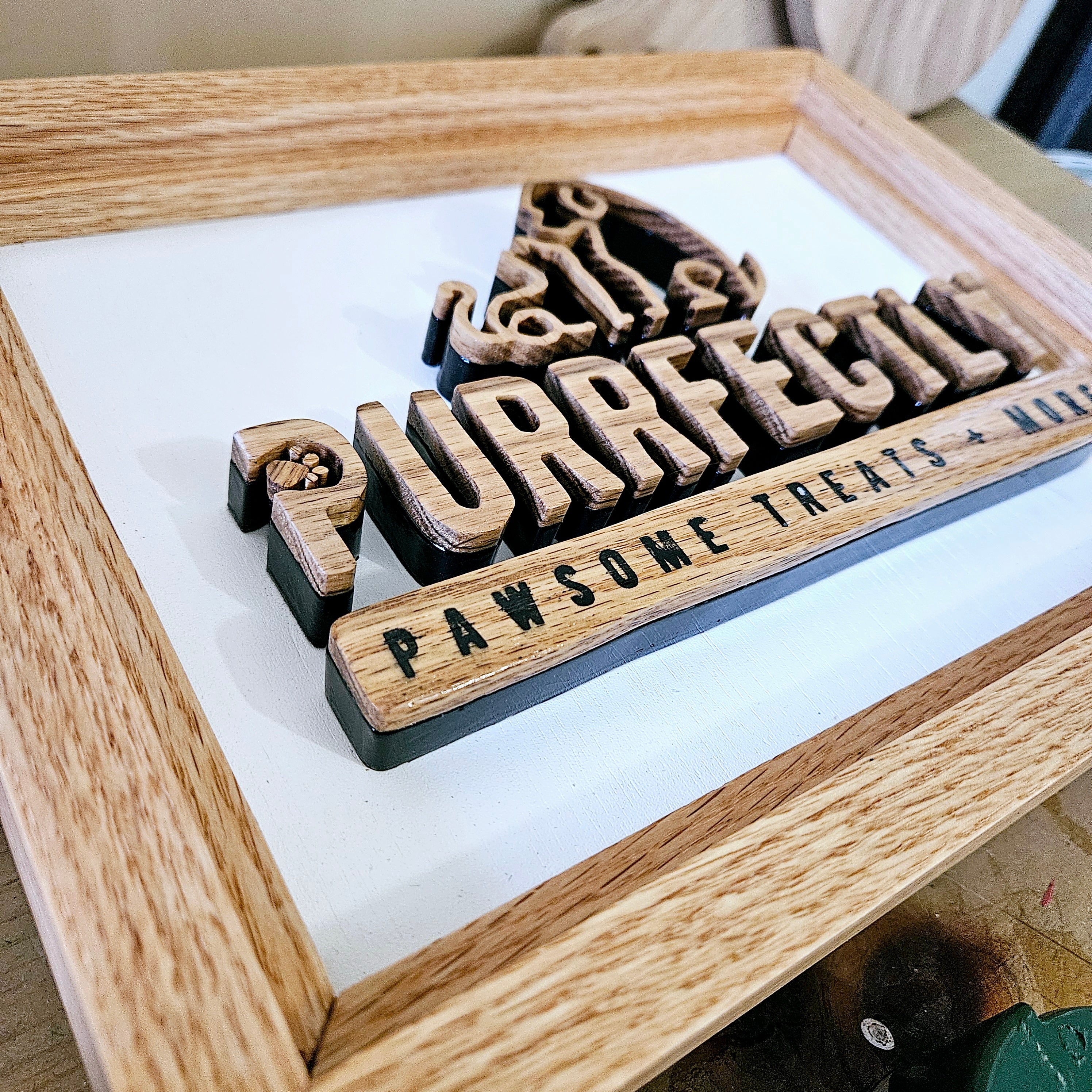 3D Business Logo Wood Sign