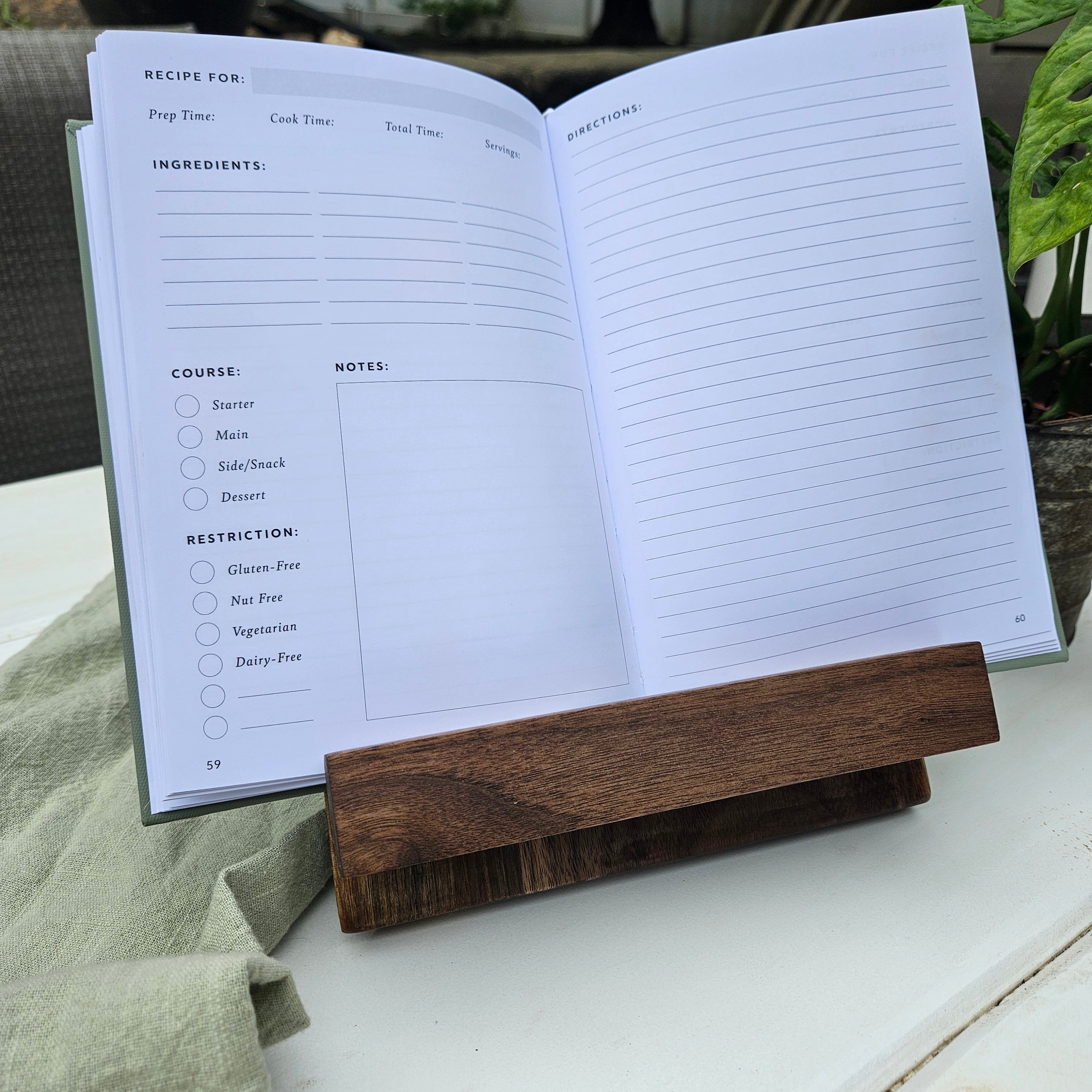 PRE ORDER - Hardwood Walnut Cookbook holder