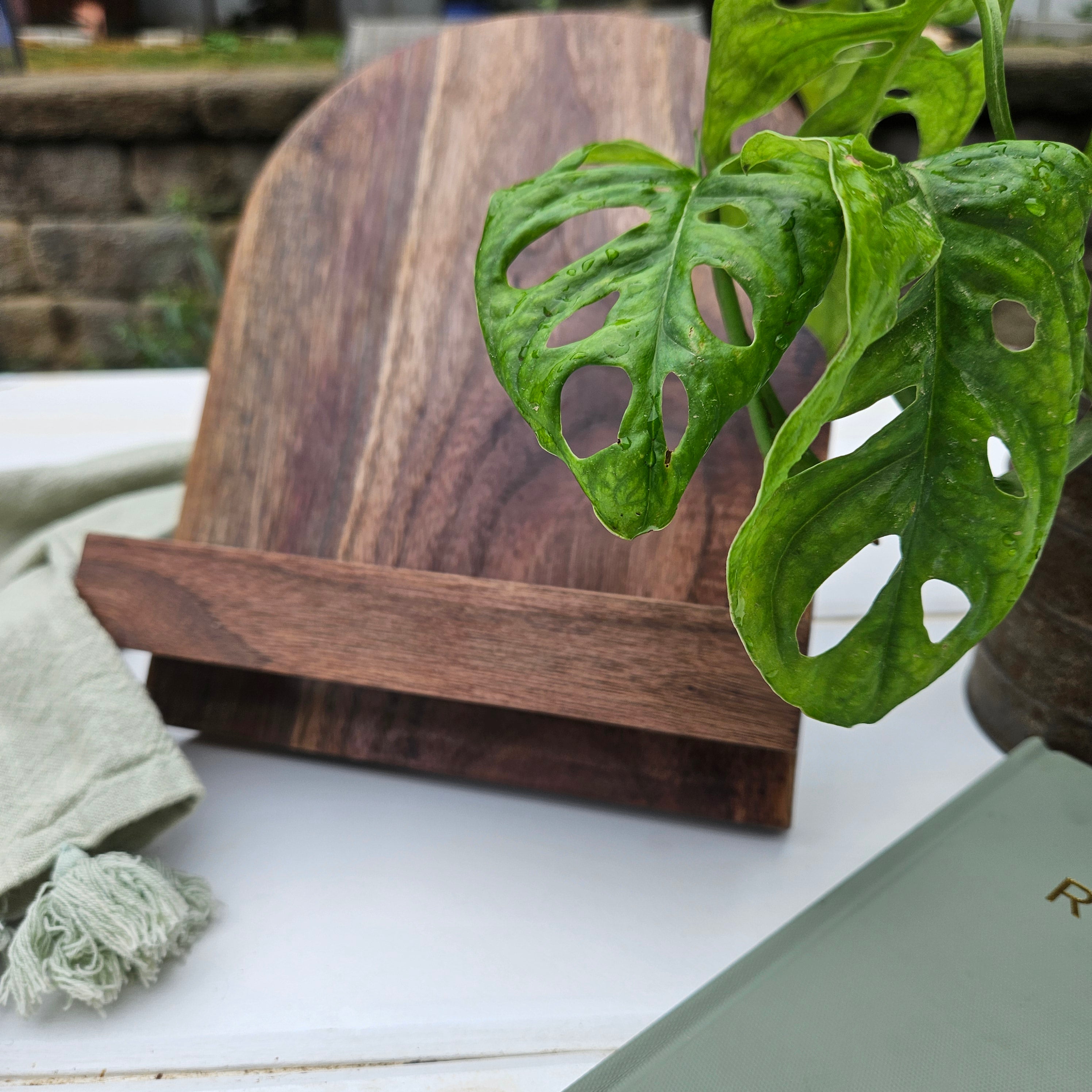 PRE ORDER - Hardwood Walnut Cookbook holder