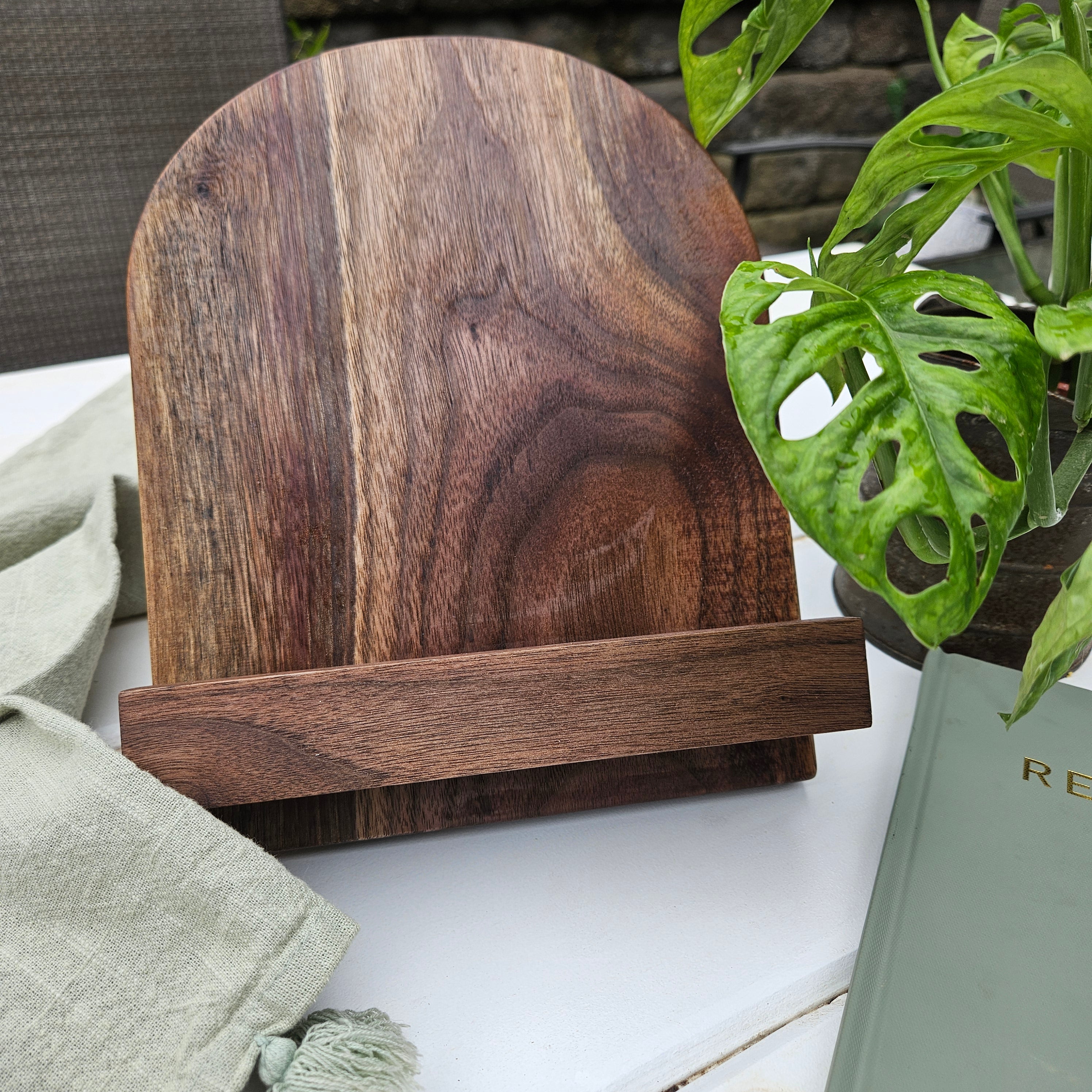 PRE ORDER - Hardwood Walnut Cookbook holder