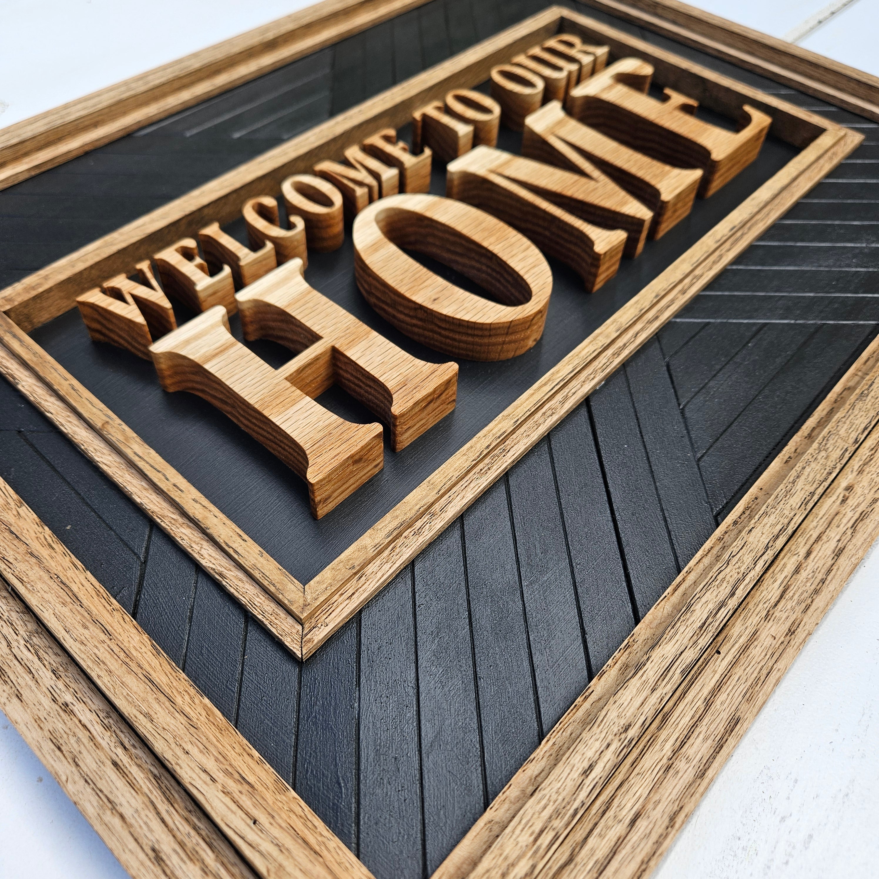 3D Welcome to our Home Wood Sign