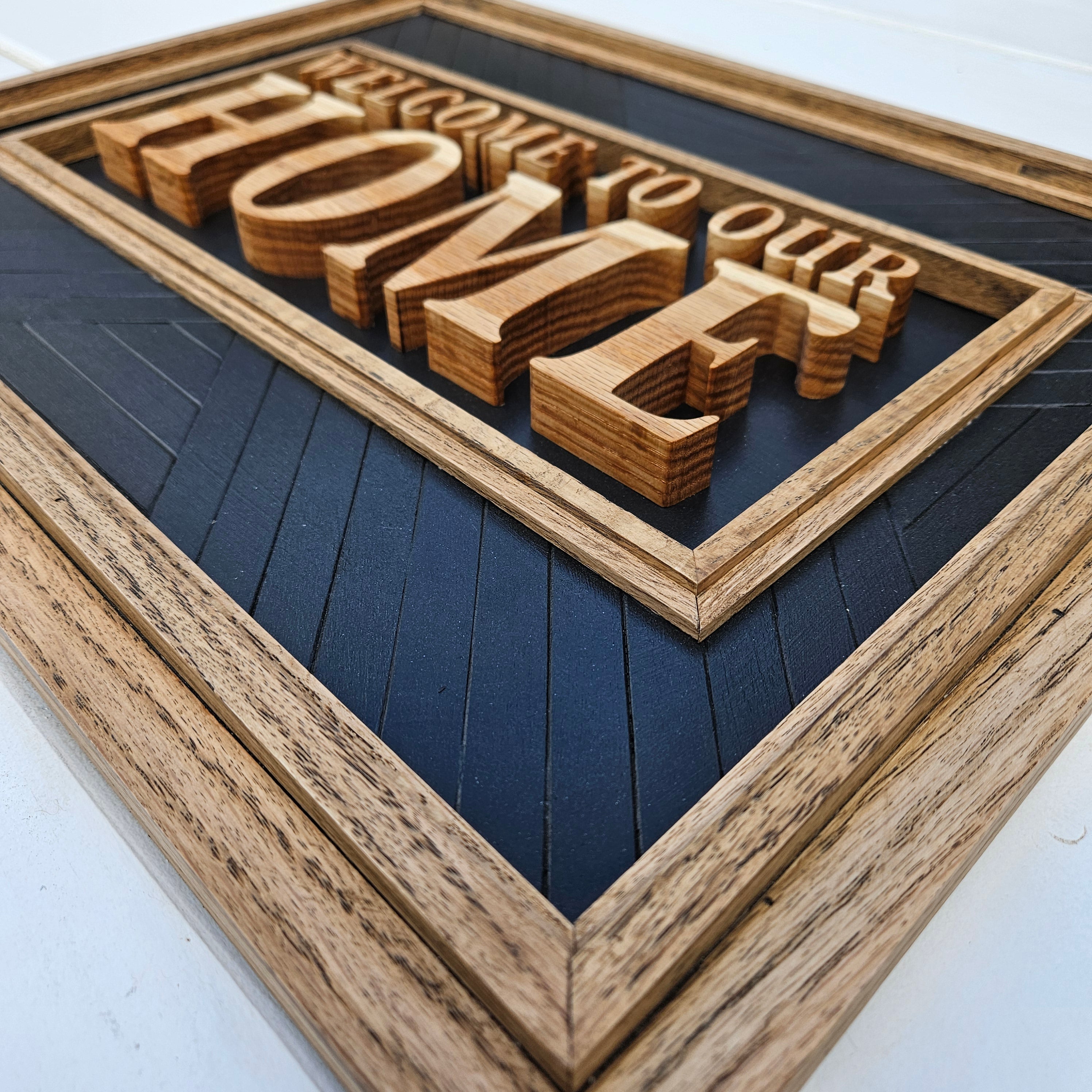 3D Welcome to our Home Wood Sign