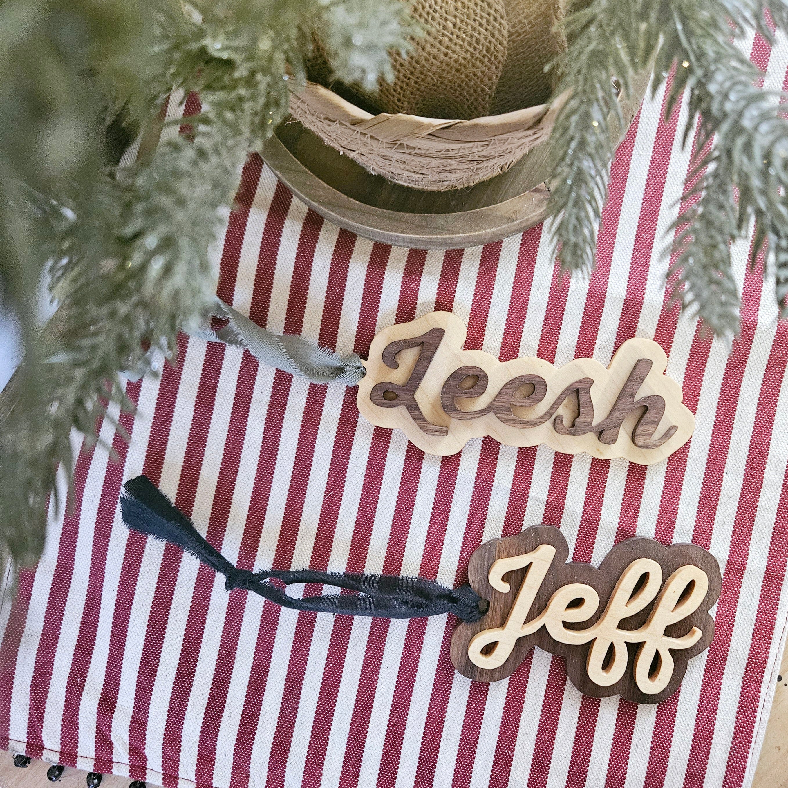 Custom Wood Name Tags