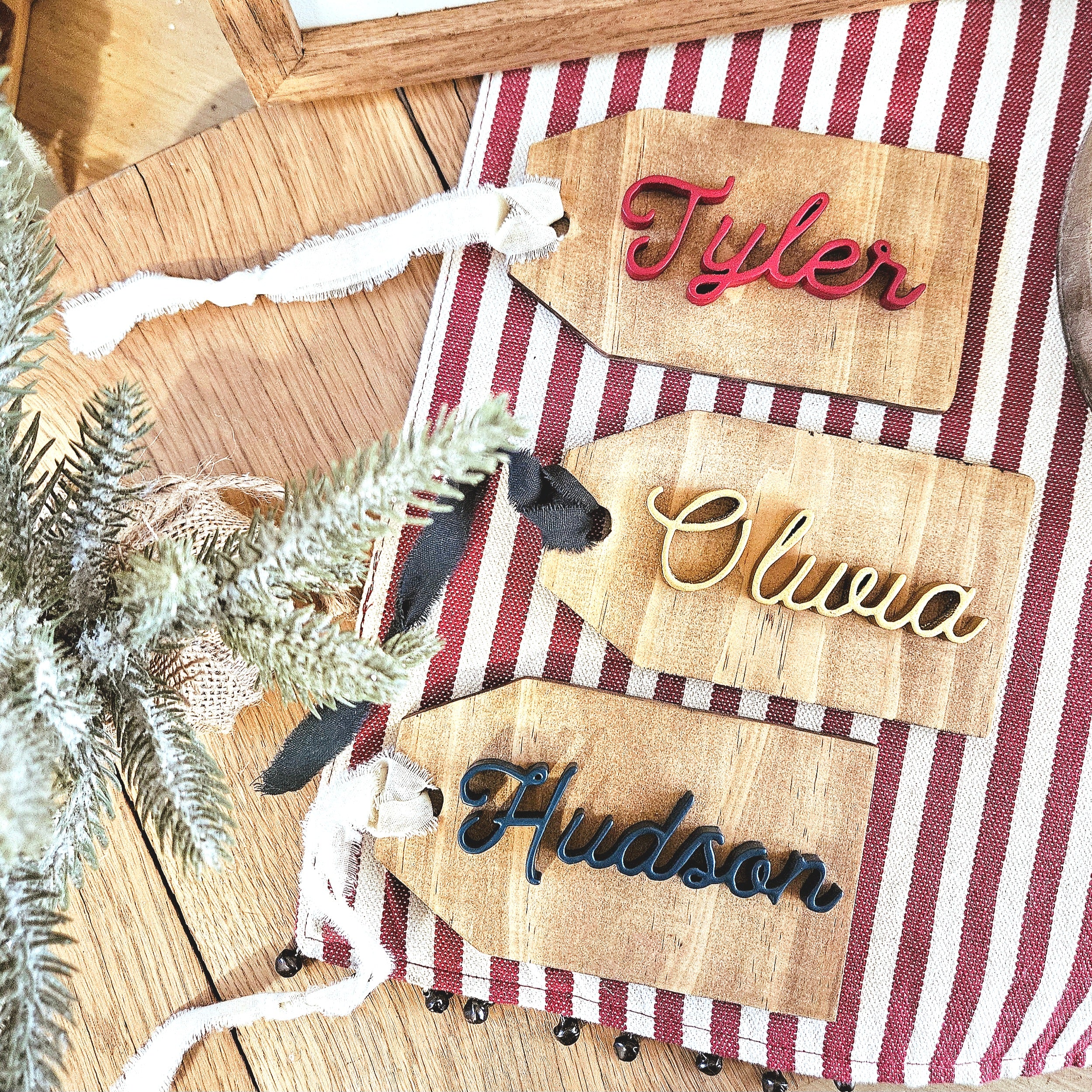 Custom Christmas Stocking Name Tags