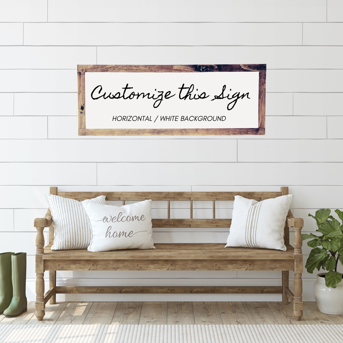 Create your own sign - Custom Horizontal Wood Sign