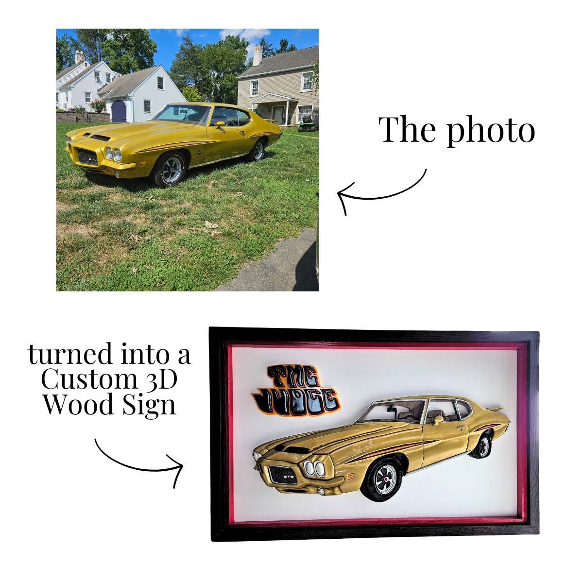 Custom Car 3D Wood Sign