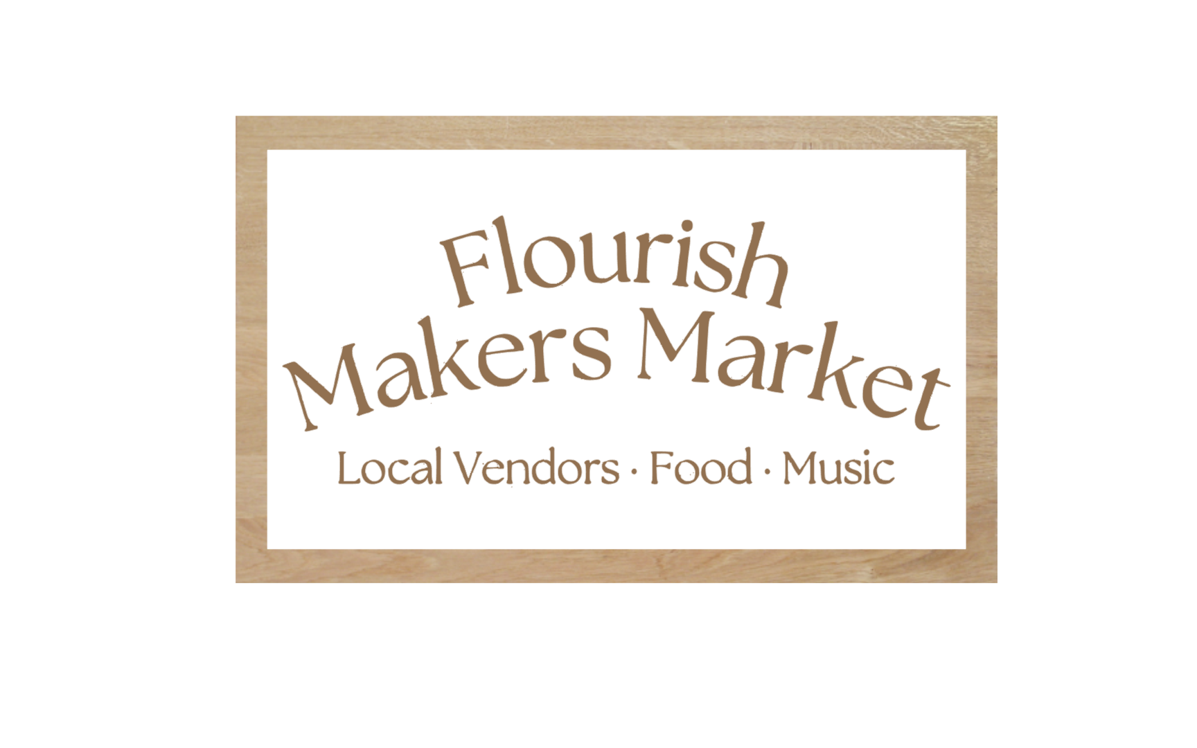 Custom 3D Business Logo Sign - Flourish Makers Market