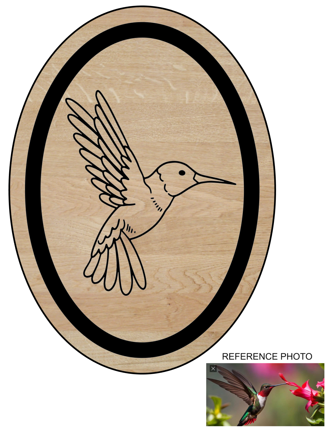 Custom 3D Humming Bird Sign