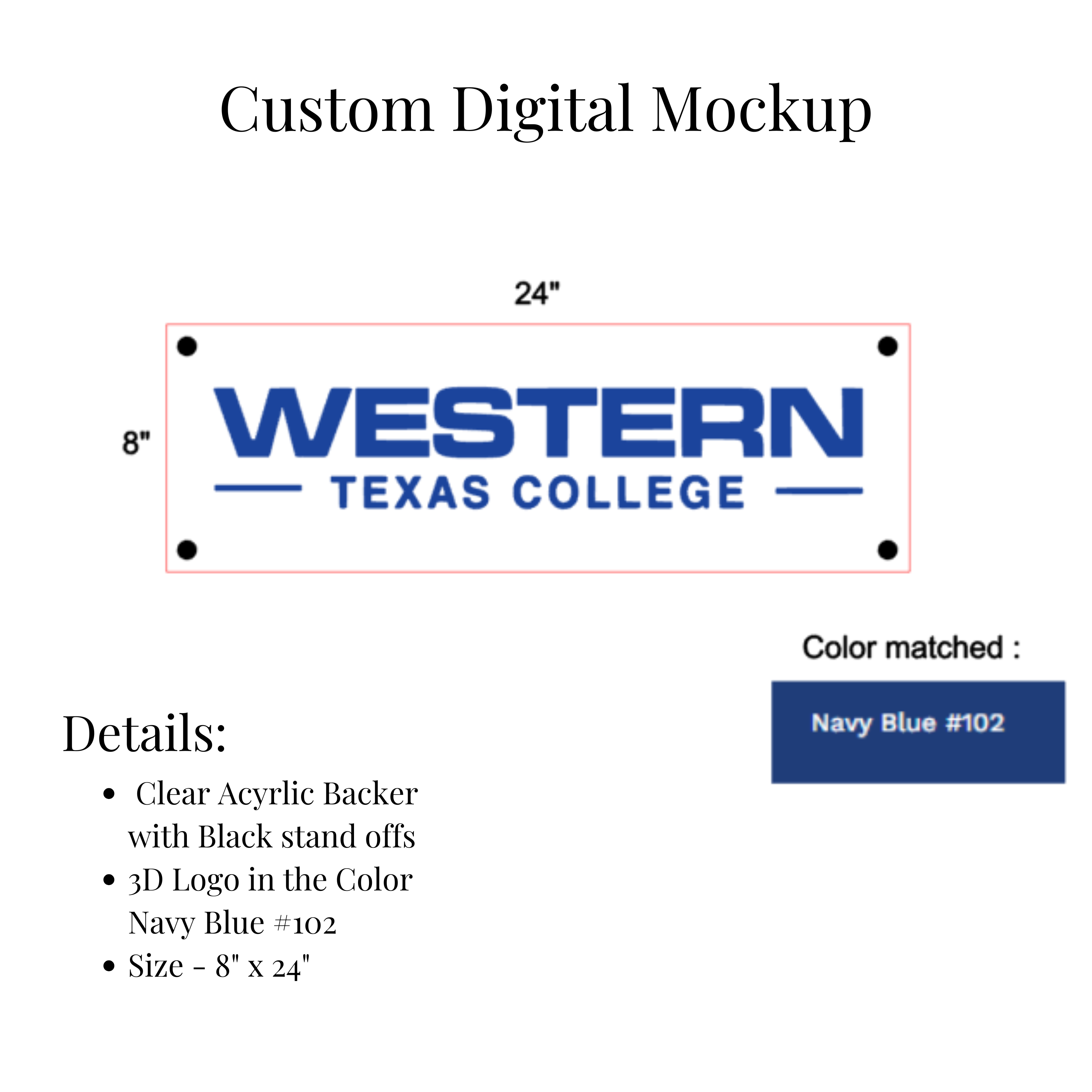 Custom Business Logo - Western Texas College