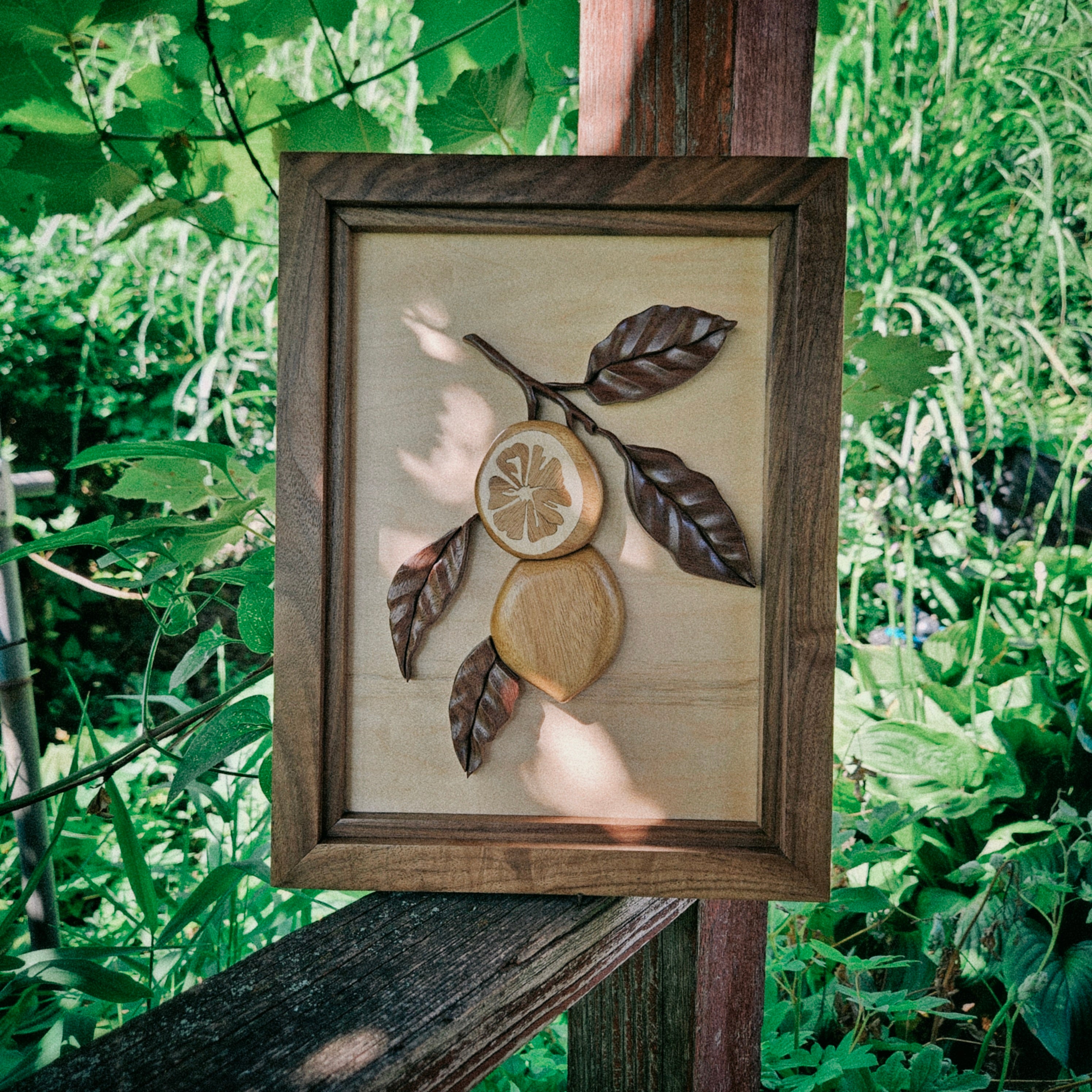 3D Hardwood Lemon Wall Art