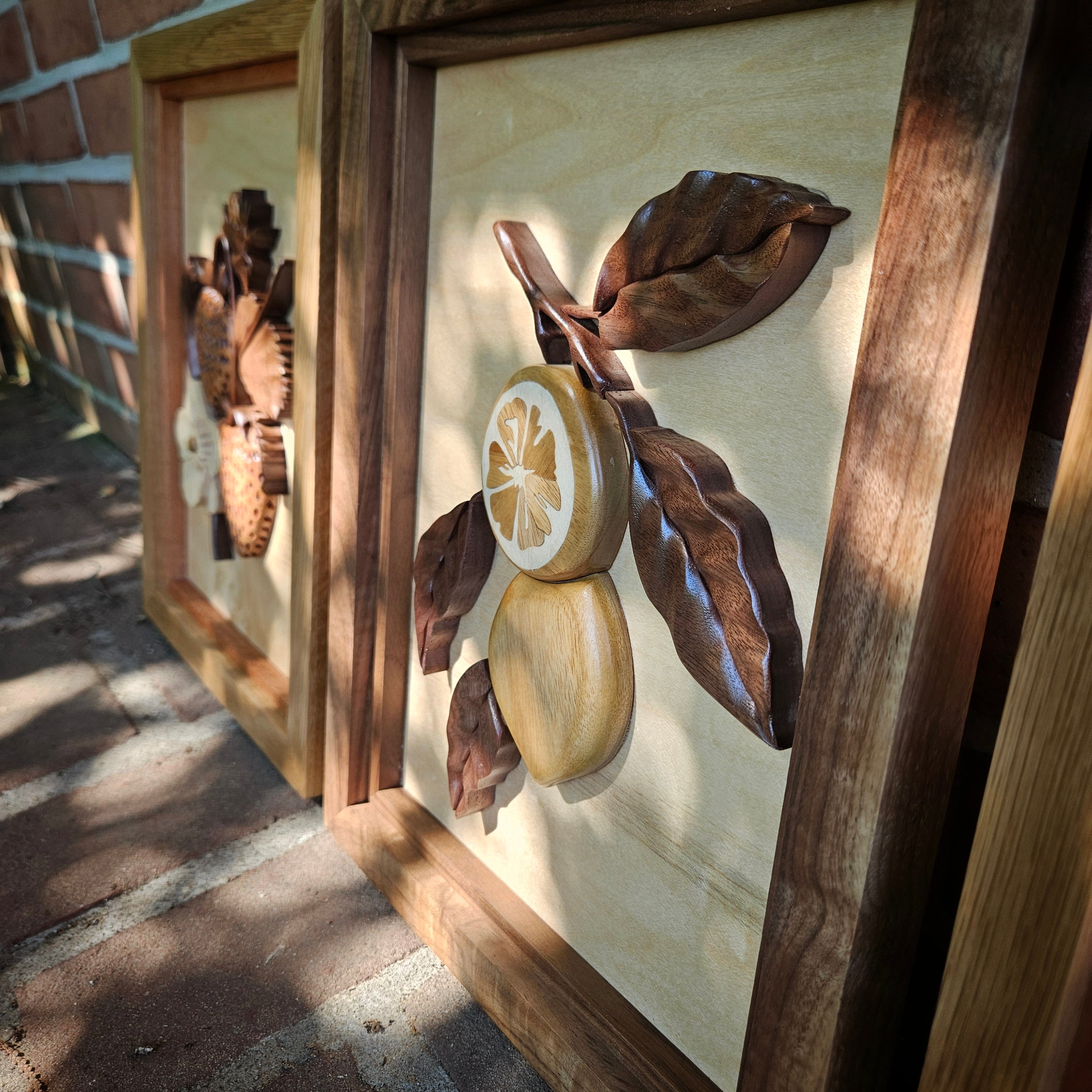 3D Hardwood Lemon Wall Art