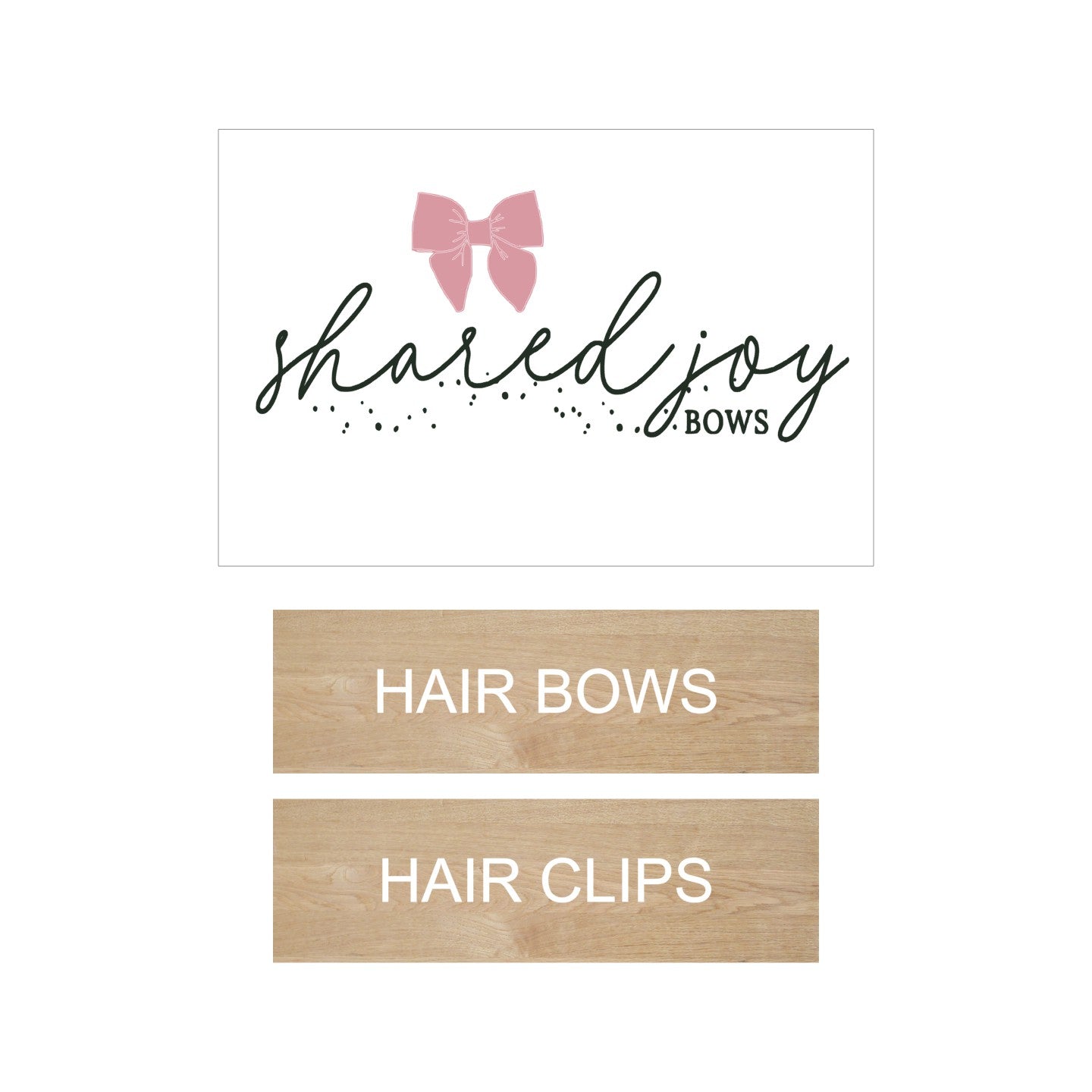 Custom 3D hanging Logo Sign - Shared Joy Bows