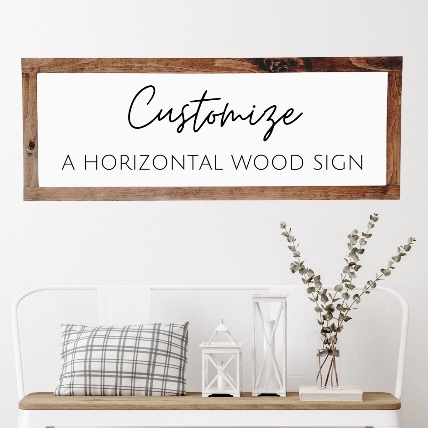 Create your own sign - Custom Horizontal Wood Sign