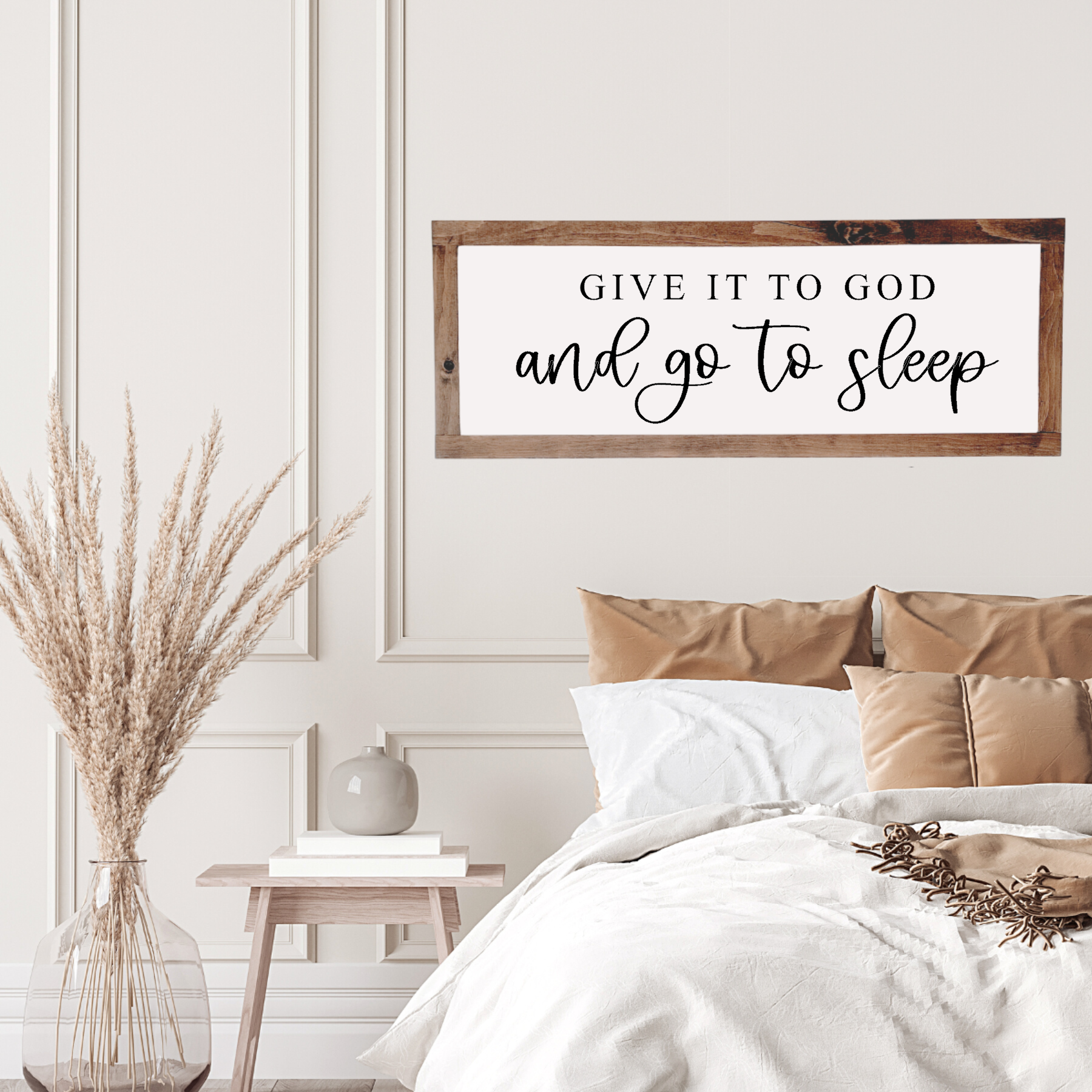 give it to god - wood sign