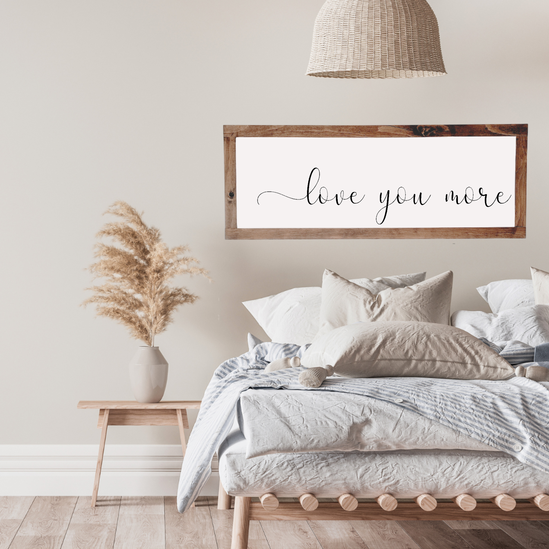 love you more - Wood Sign