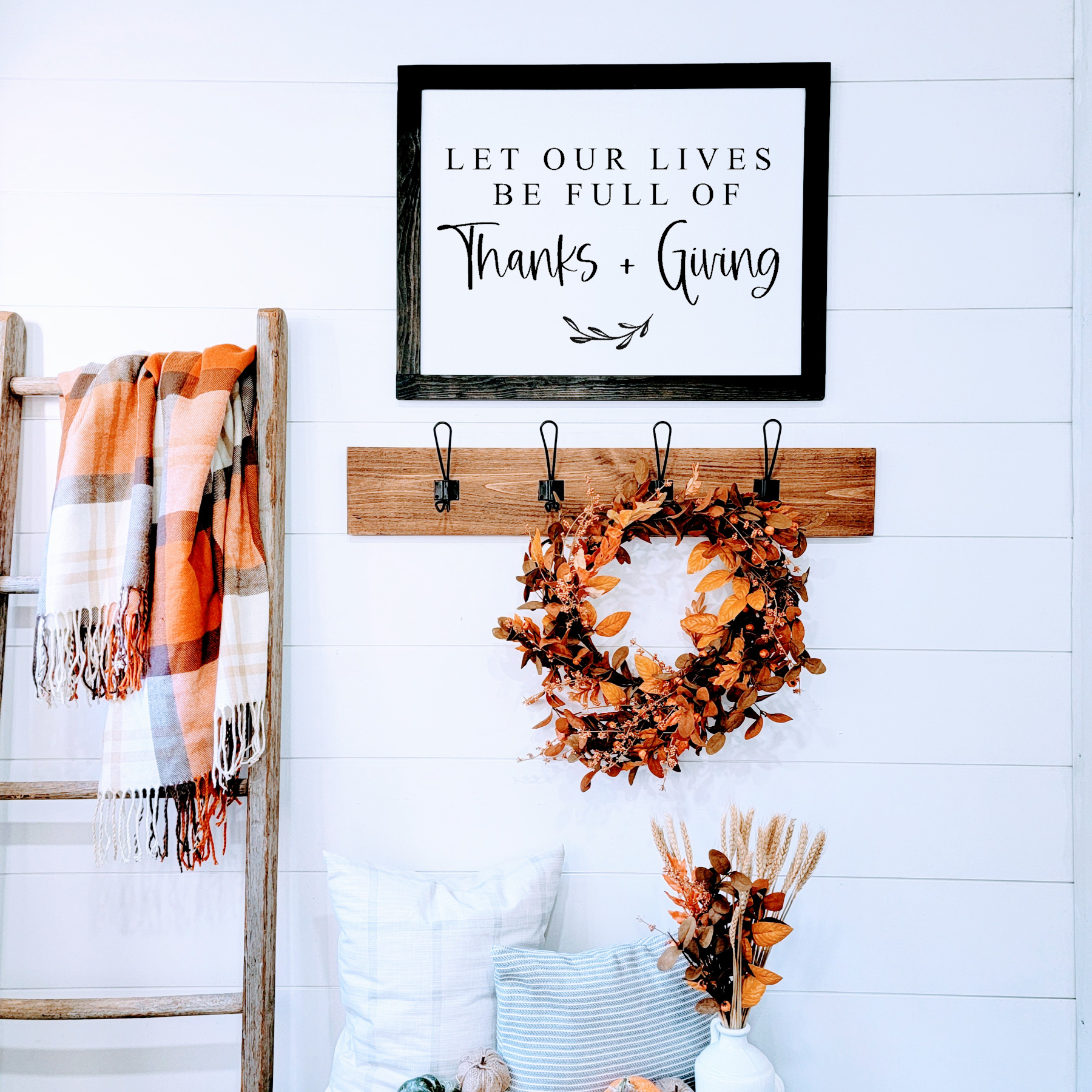 Thanks + Giving - Wood Sign