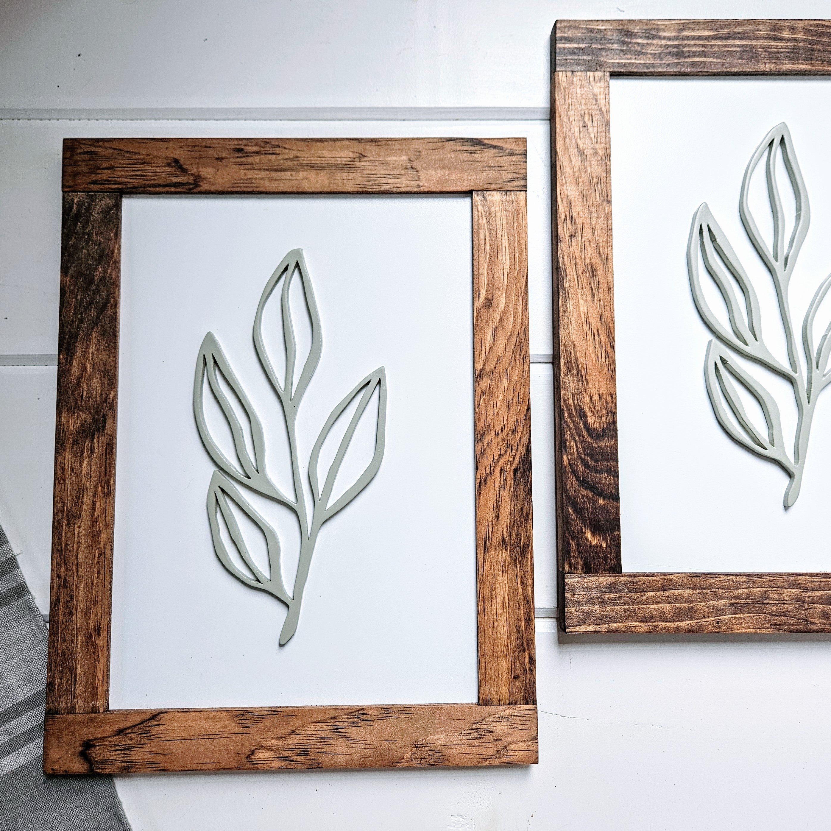 3D Leaves Wood Sign