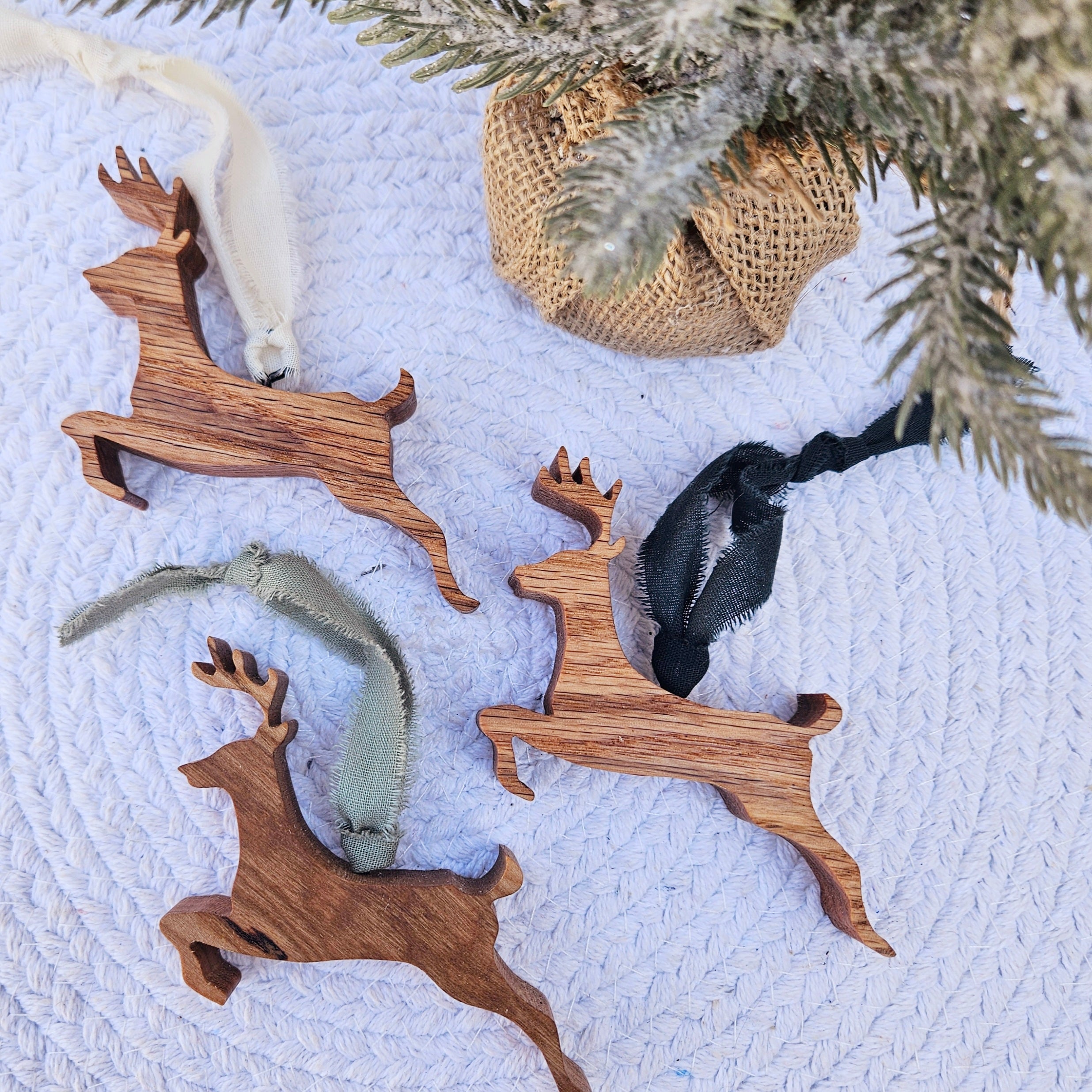 Wood Reindeer Ornament