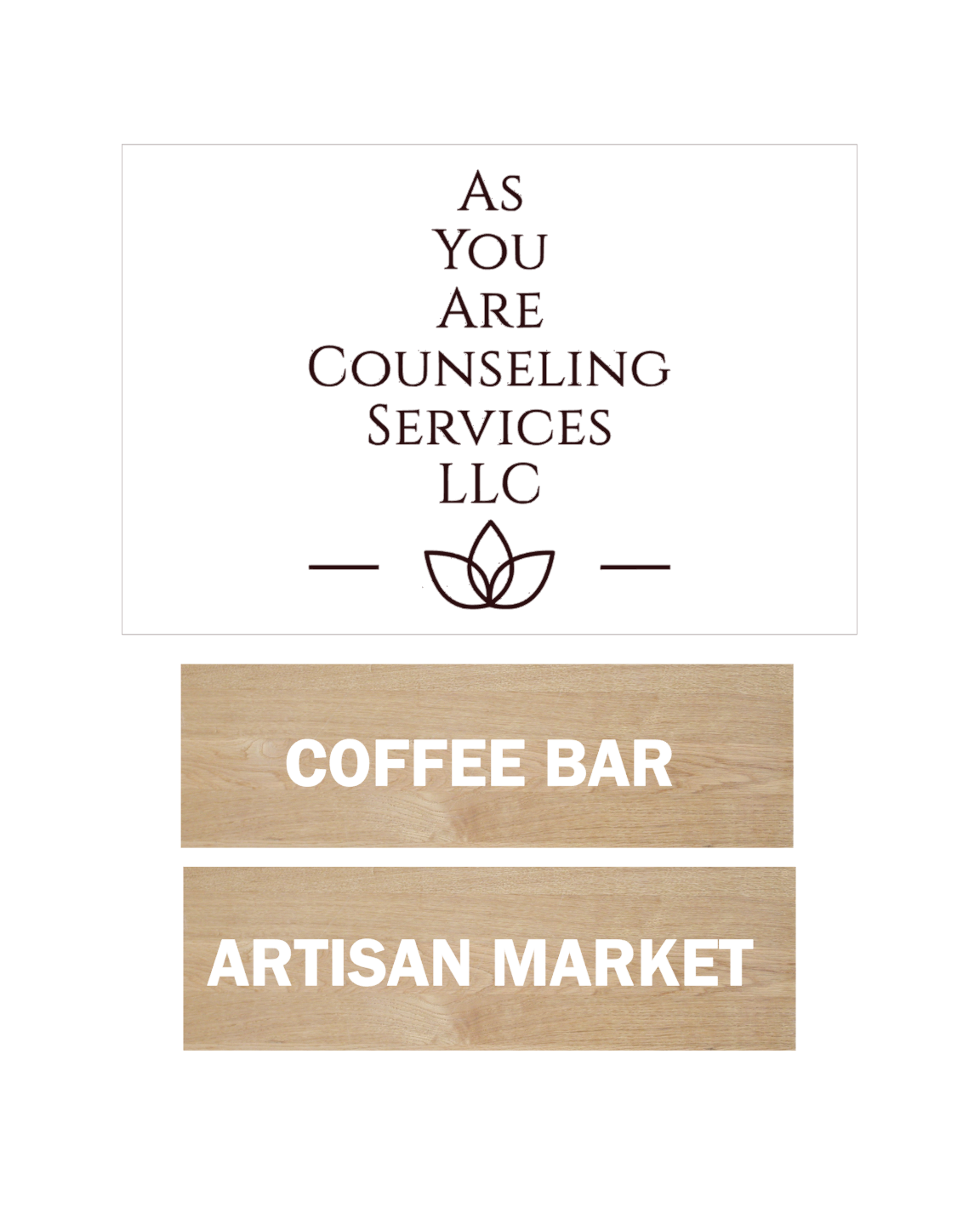 3D Hanging Business Logo Sign - As you are