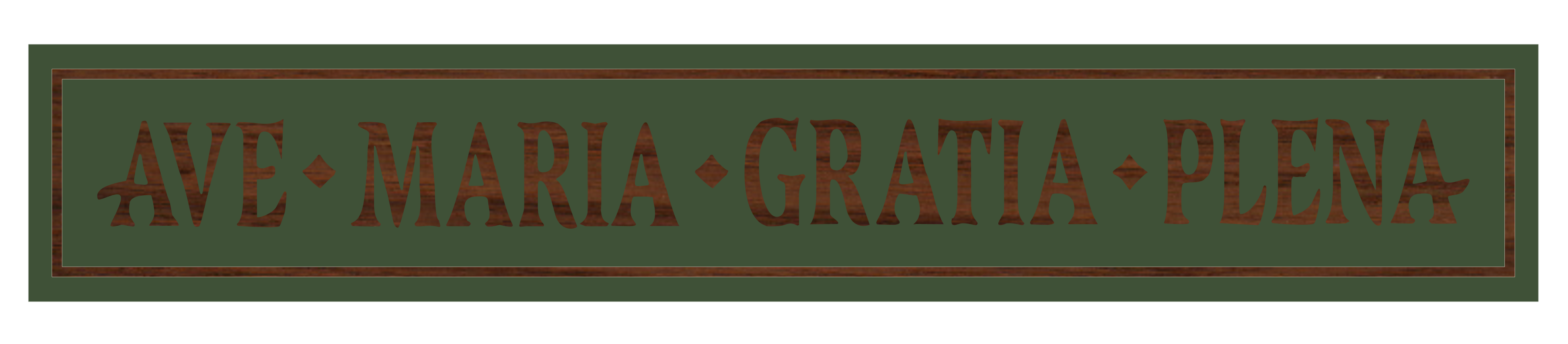 Custom 3D Wood Sign - Ave Maria Gratia Plena