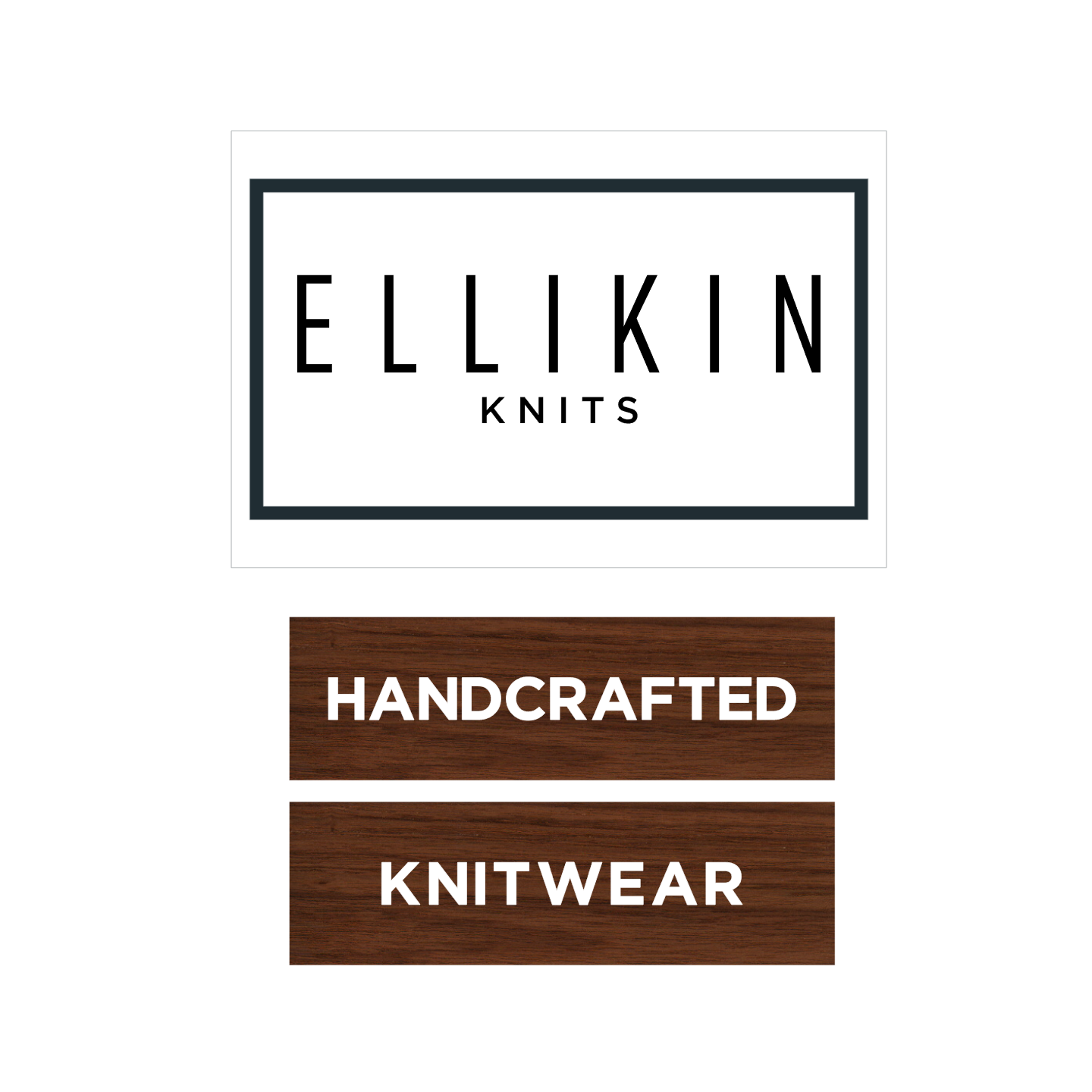 Custom 3D business hanging sign - Ellikin Knits
