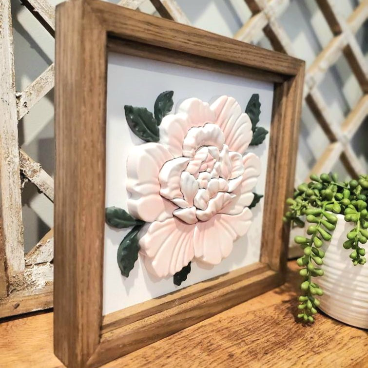 3D Peony Wall Art