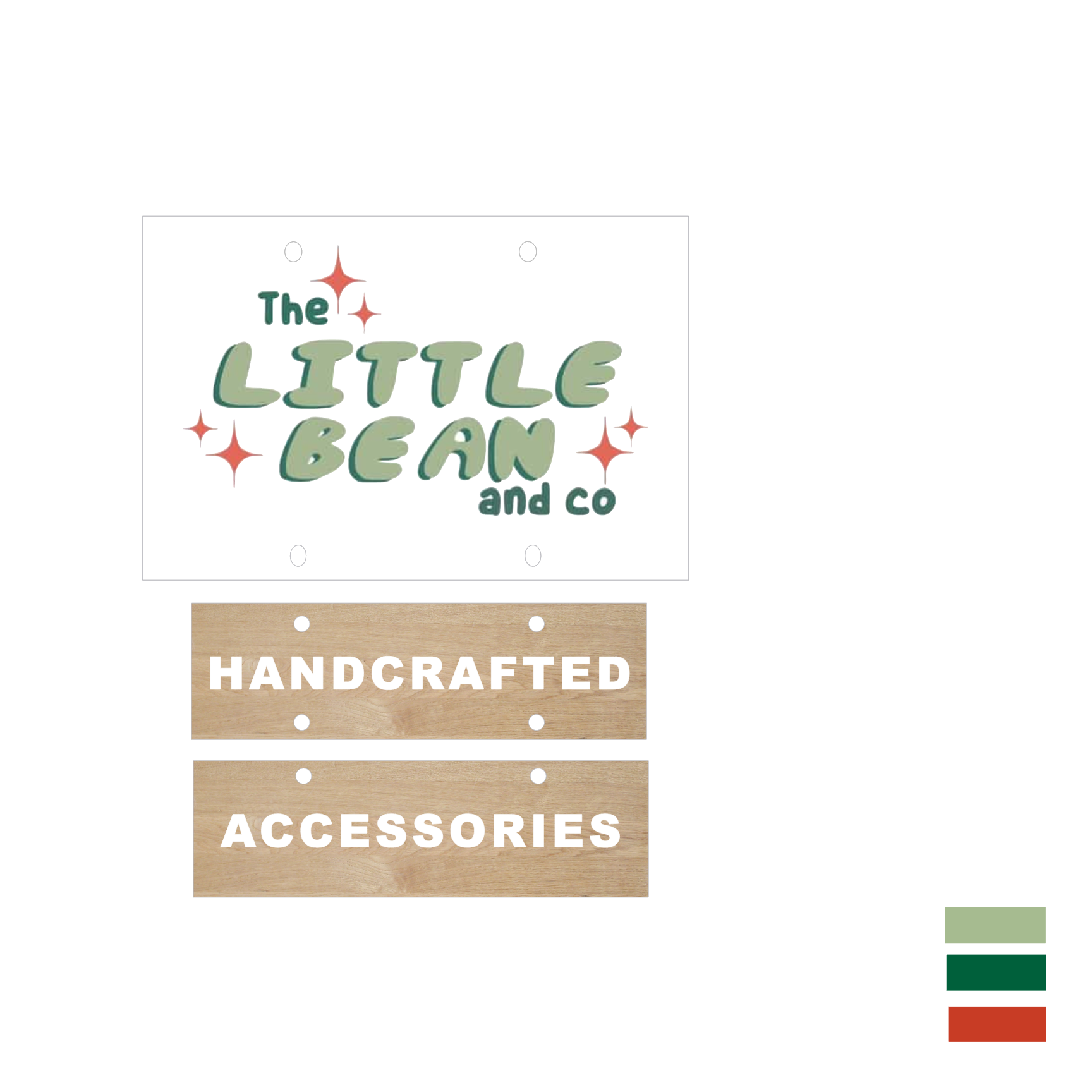 Custom 3D hanging logo sign - Little Bean