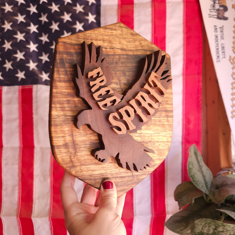 Black Limba 3D Free Spirit Sign
