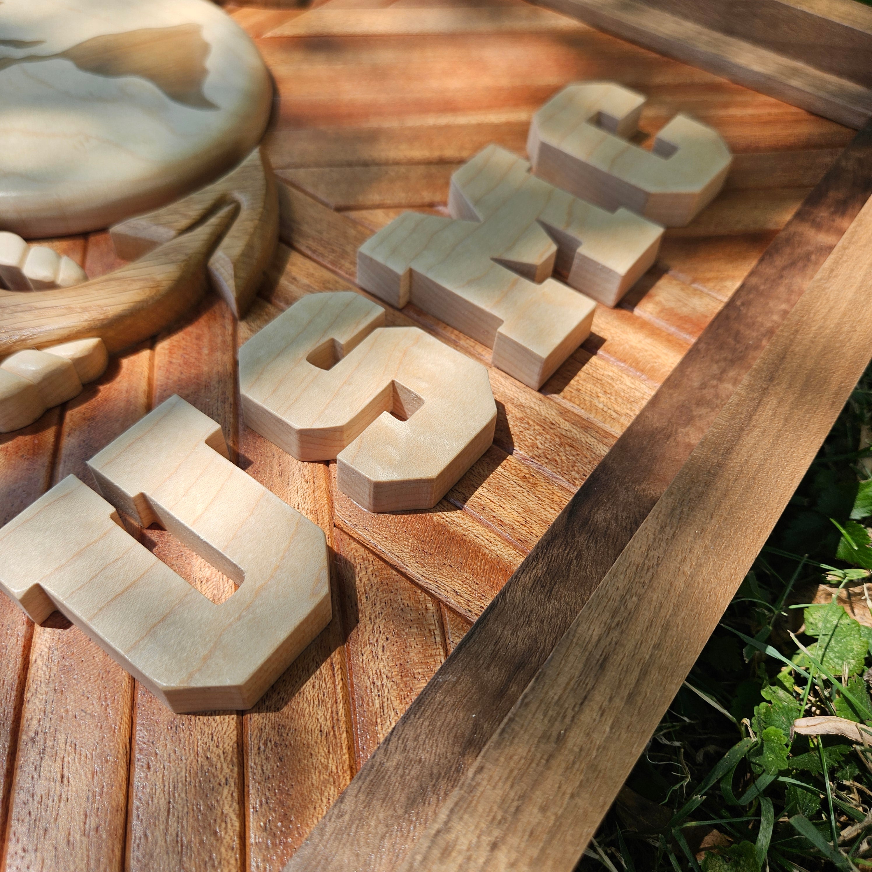 Hardwood 3D USMC Logo Sign