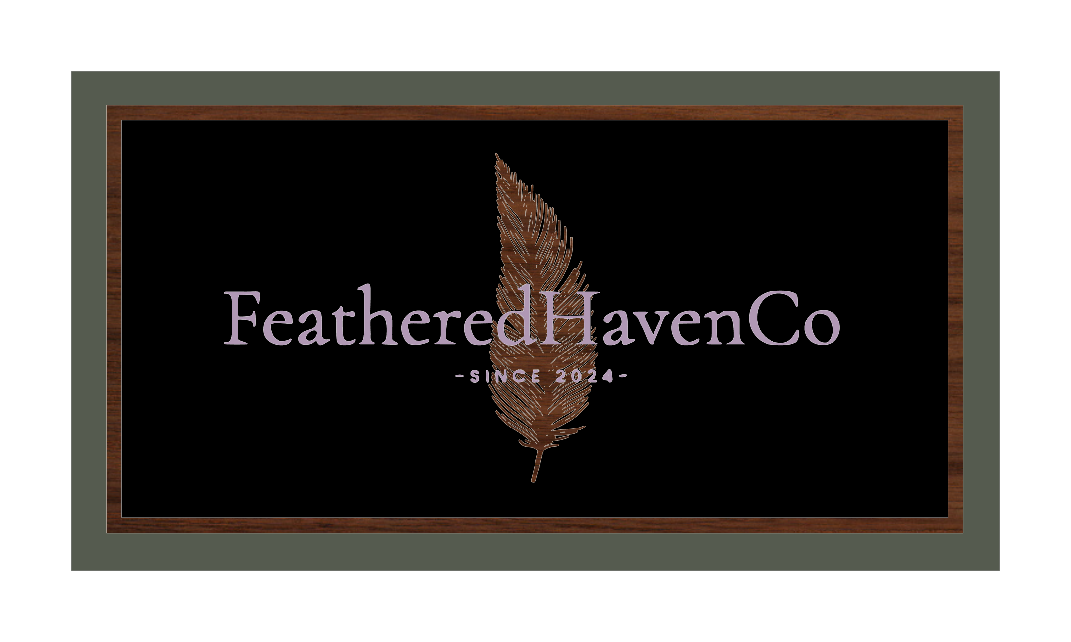 Custom 3D Business Logo - FeatheredHavenCo