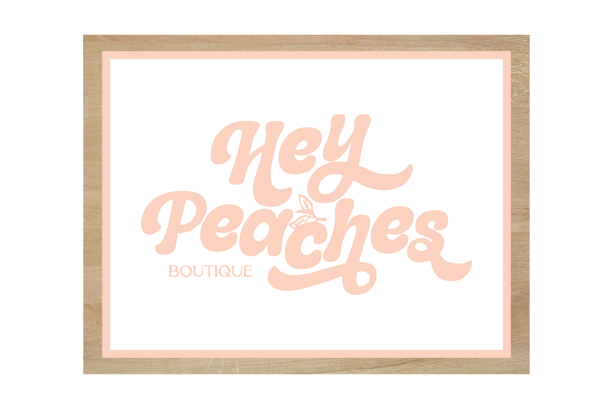 Custom 3D Business Logo Sign - Hey Peaches Boutique