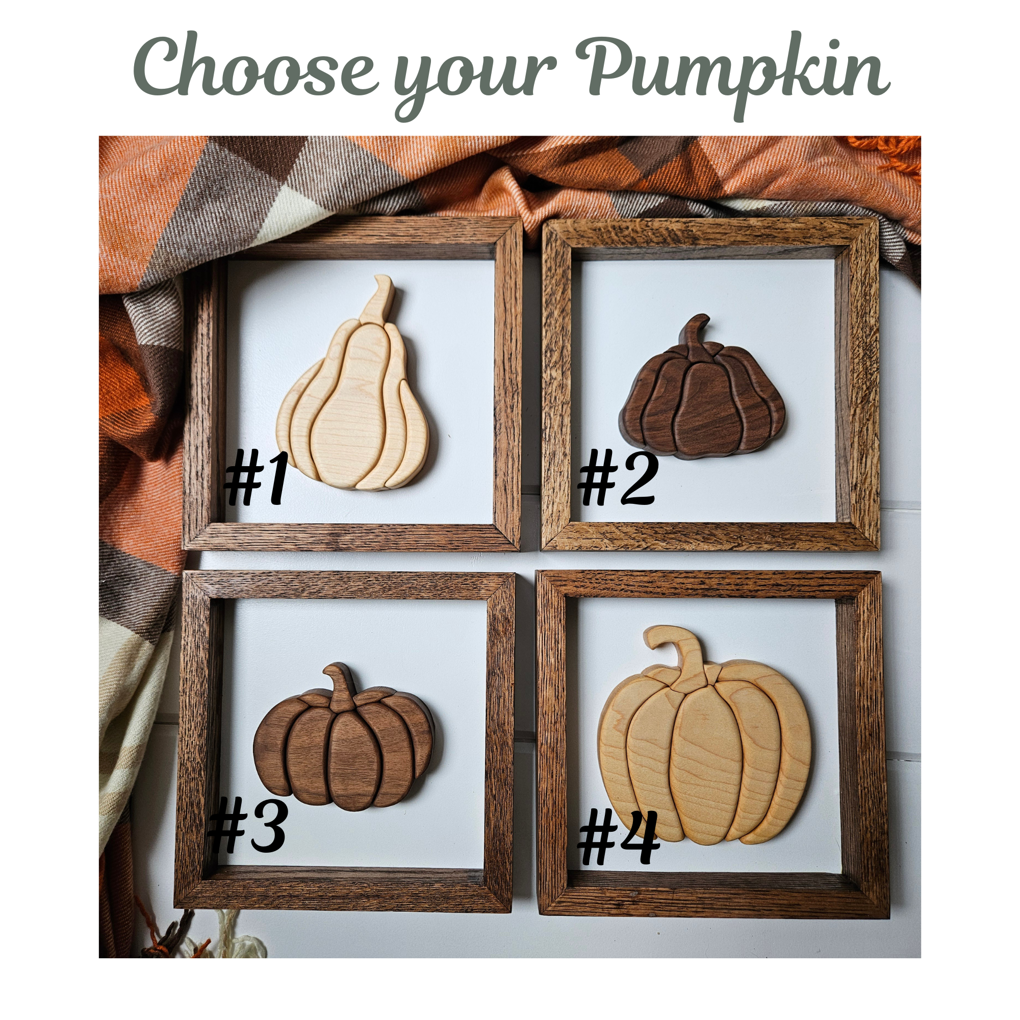 3D Wood Pumpkin Sign
