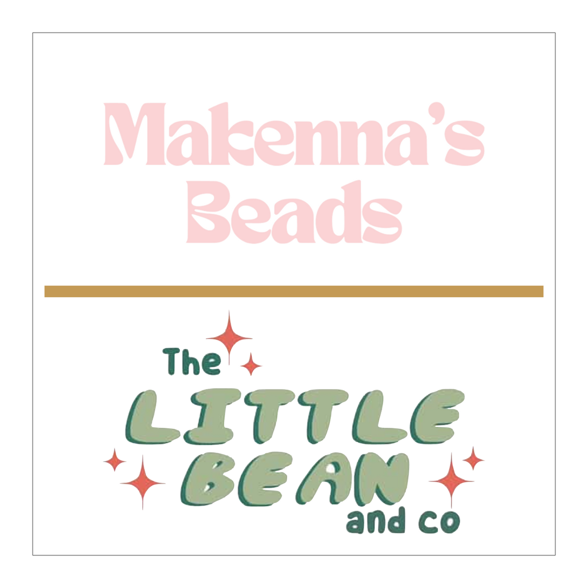 Custom 3D Business Logo Sign - Makenna's Beads + Little Bean Co