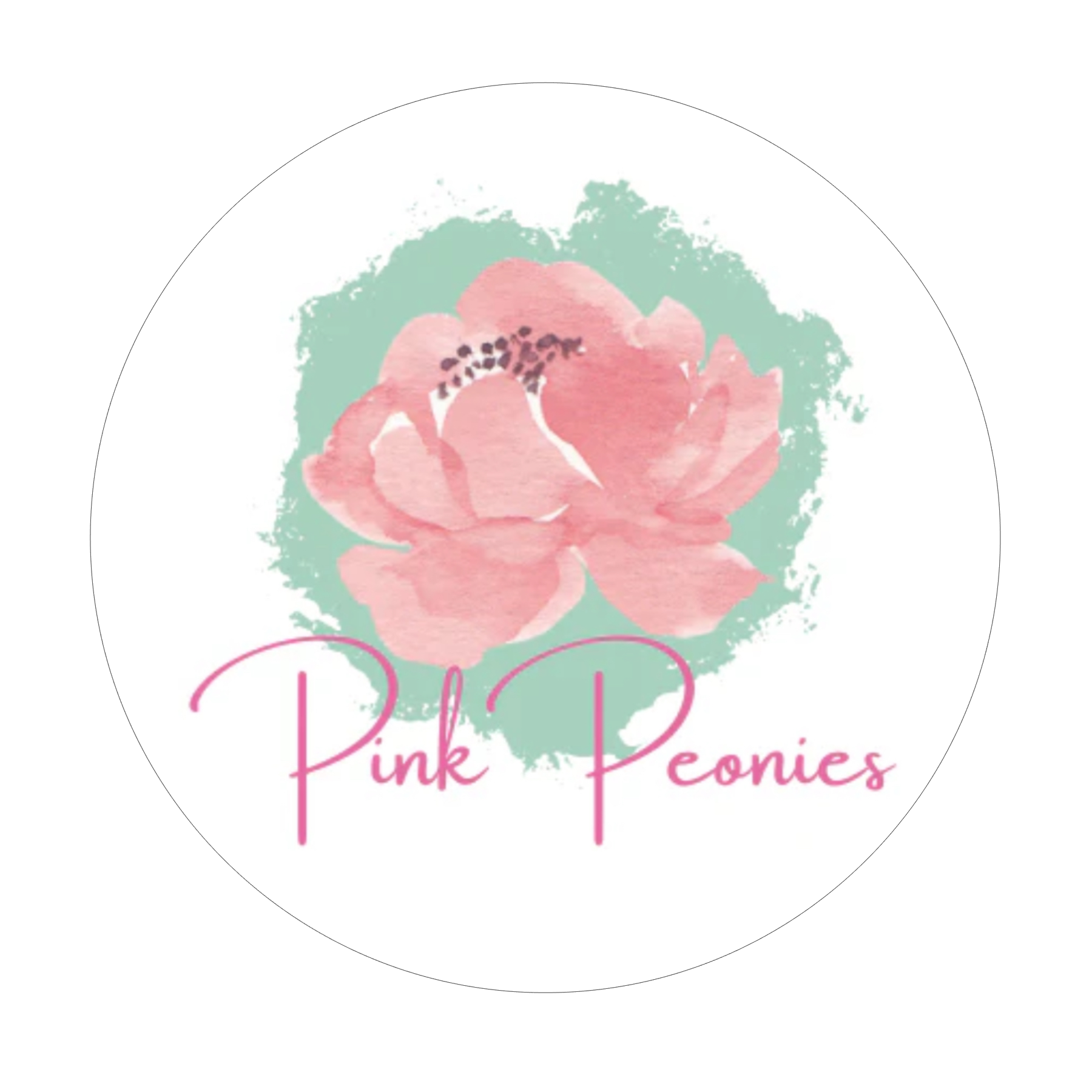 3D Custom Business Logo Sign - Pink Peonies