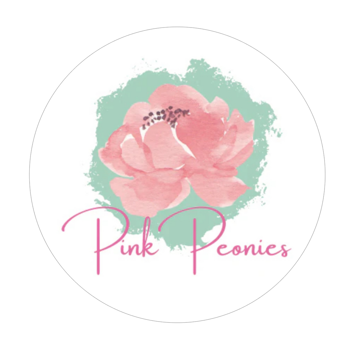 3D Custom Business Logo Sign - Pink Peonies
