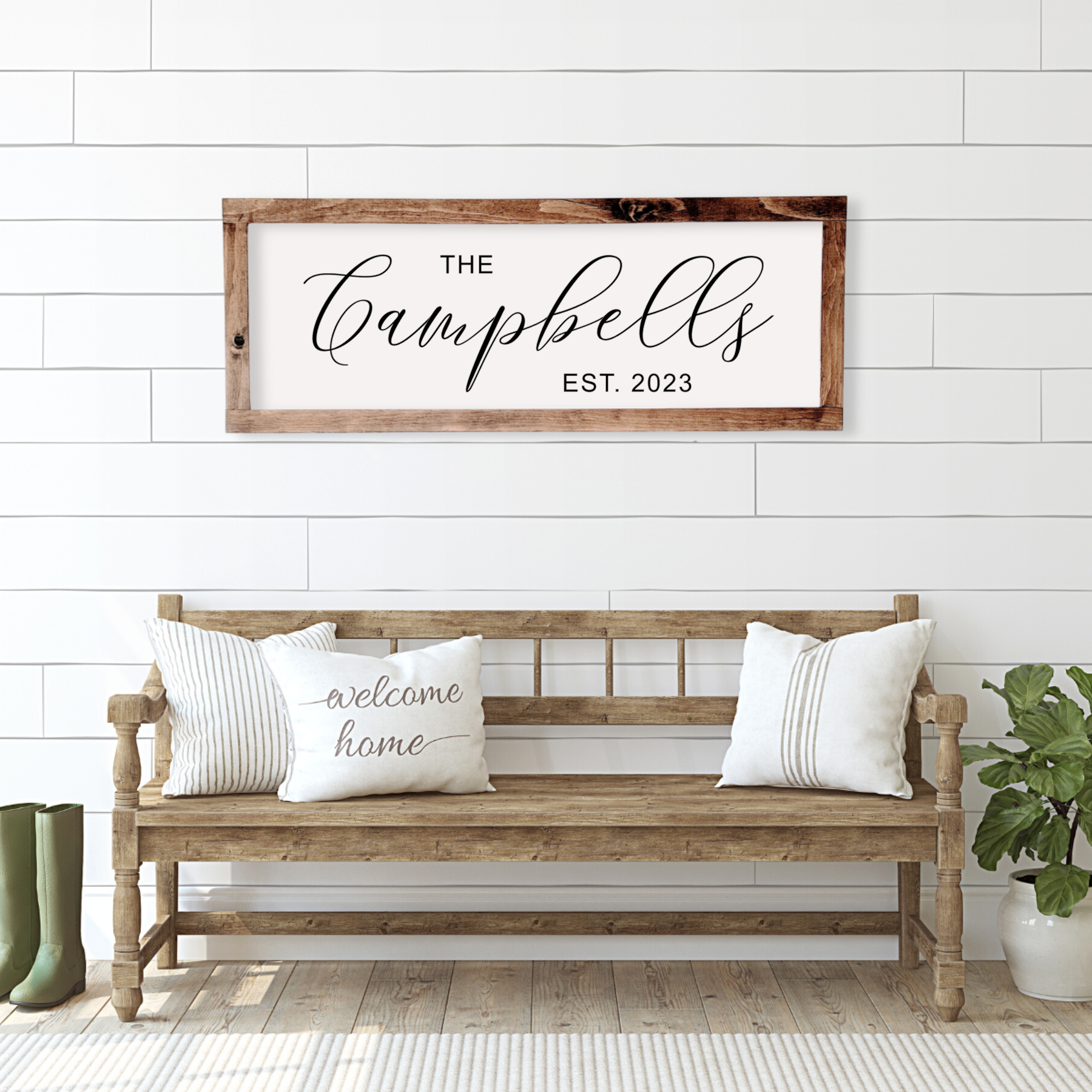 Family Last Name sign - Customizable Wood Sign